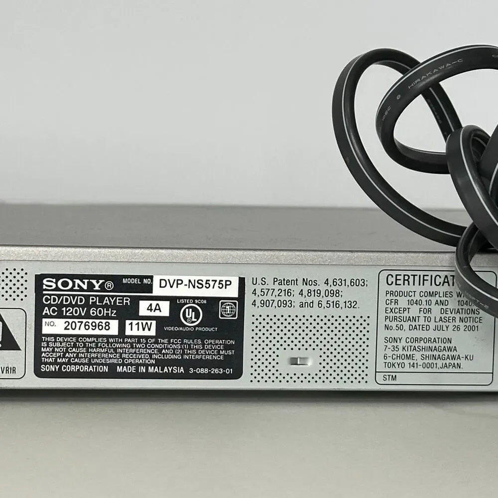 Sony DVD Player Silver DVP-NS575P/S Progressive Scan Tested/Works